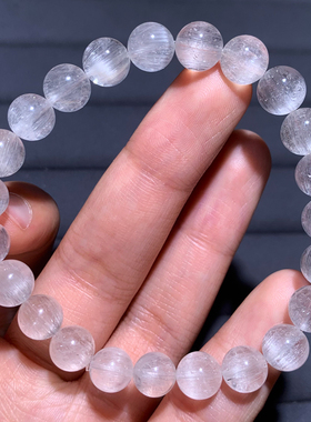 天然柔顺白兔毛手链饰品送礼男女