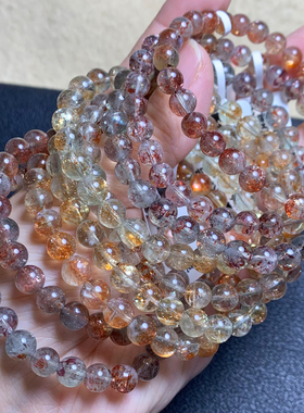 天然共生绿体阿鲁沙太阳石手链女