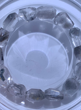 天然顺发灰兔毛随形手链单圈手串