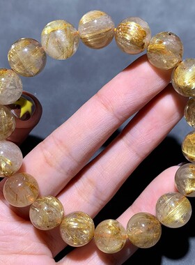 天然金发晶顺发巴西单圈手链