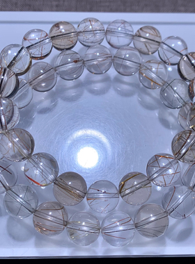 天然小颗粒发晶水晶手链礼物饰品