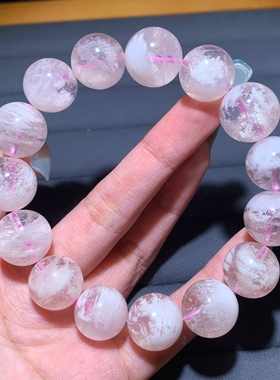 天然雪花幽灵单圈手链幽灵手串女