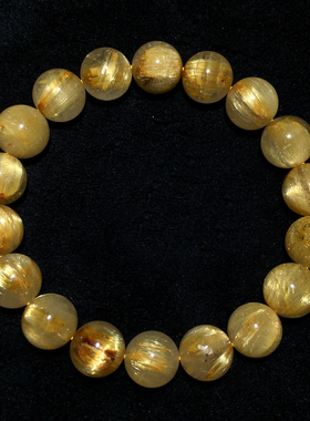 天然顺发维纳斯发晶单圈手链老矿