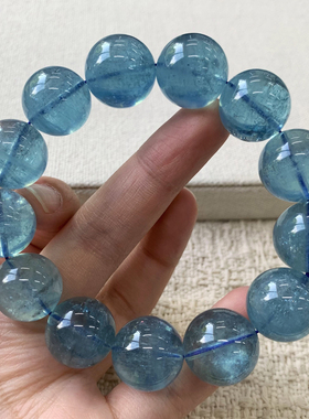 天然巴西海蓝宝手链礼物情侣饰品