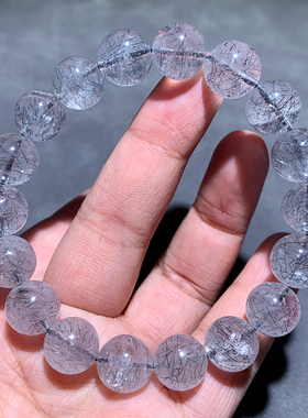 天然烟花超七单圈手链超级七水晶