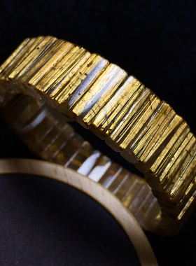 天然巴西顺发金钛发晶手排水晶女