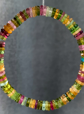 天然碧玺盘珠随形手链送礼物情侣