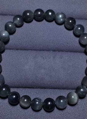 天然顺发灰兔毛手链单圈礼物男女