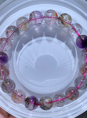 天然三轮骨干超七手链闪片顺发女