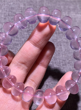 天然星光粉晶车轮珠手链礼物情侣