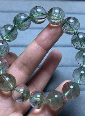 天然绿幽灵满天星手链饰品礼品女