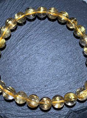 天然巴西顺发金发晶单圈手串水晶