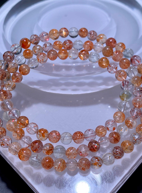 天然阿鲁沙长石三圈手链饰品男女