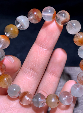 天然兔毛水晶手链饰品礼物情侣款