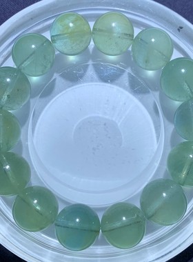 天然绿柱石海蓝宝手链单圈饰品女