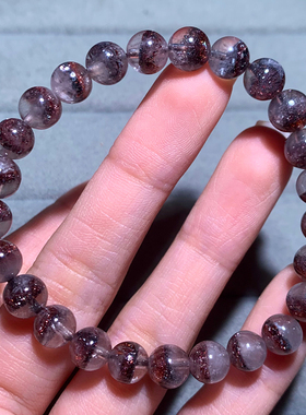 天然共生毒液超七手串单圈水晶女