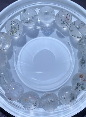 天然黄铜矿手链冰透黄铁矿石胶花