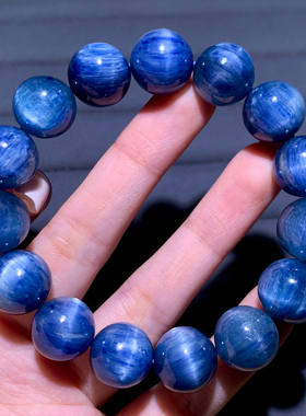 天然蓝晶石单圈手串礼物情侣款女