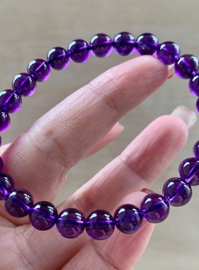 天然小颗粒乌拉圭紫水晶单圈手链