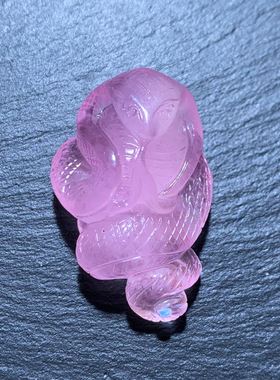 天然摩根石雕刻配件冰种挂饰吊坠