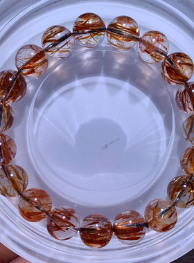 天然冰透顺发黑金超手链礼物情侣