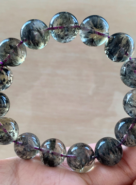 天然羽毛极光23单圈手链金钛发晶