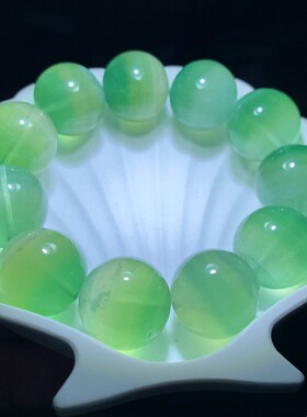 天然大颗粒多色系萤石水晶手链女