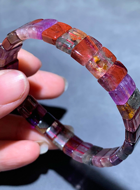 天然极光23紫幽灵水晶饰品