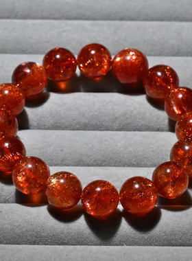 天然金太阳石手链单圈礼物情侣女