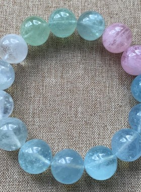 天然摩根石多手链冰透多巴胺糖果