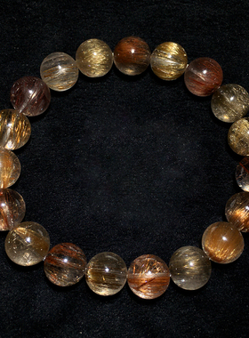 天然顺发彩发晶手链生日礼品男女