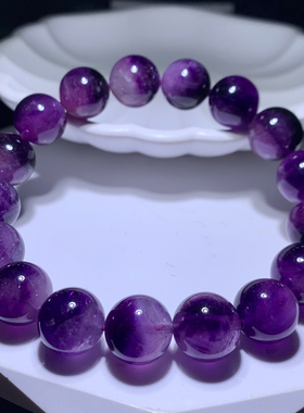 天然紫超七单圈手串紫发晶超级七