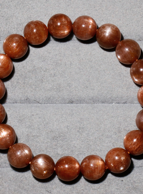 天然猫眼金骨干长石手链金黄色