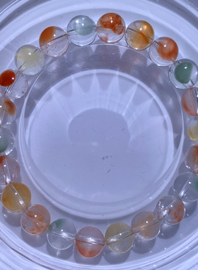 天然糖果色多巴胺彩兔毛手链女款