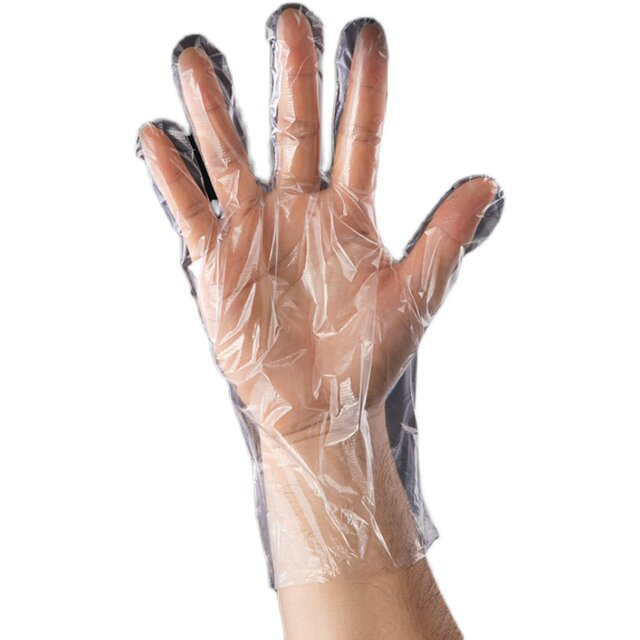 Thickened transparent plastic food disposable gloves