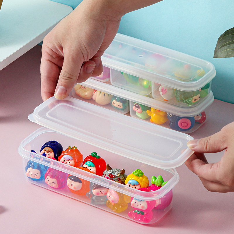 萌粒收纳盒迷你公仔可爱小摆件透明展示盒桌面分格盲盒周边整理盒,淘宝优惠券,粉丝福利购,淘宝优惠卷