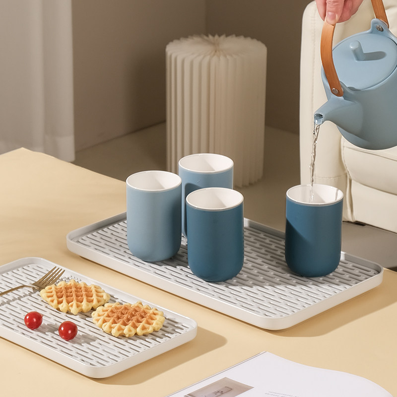 家用沥水托盘客厅杯架厨房餐具水果沥水盘户外旅游茶盘杂物摆放盘,淘宝优惠券,粉丝福利购,淘宝优惠卷