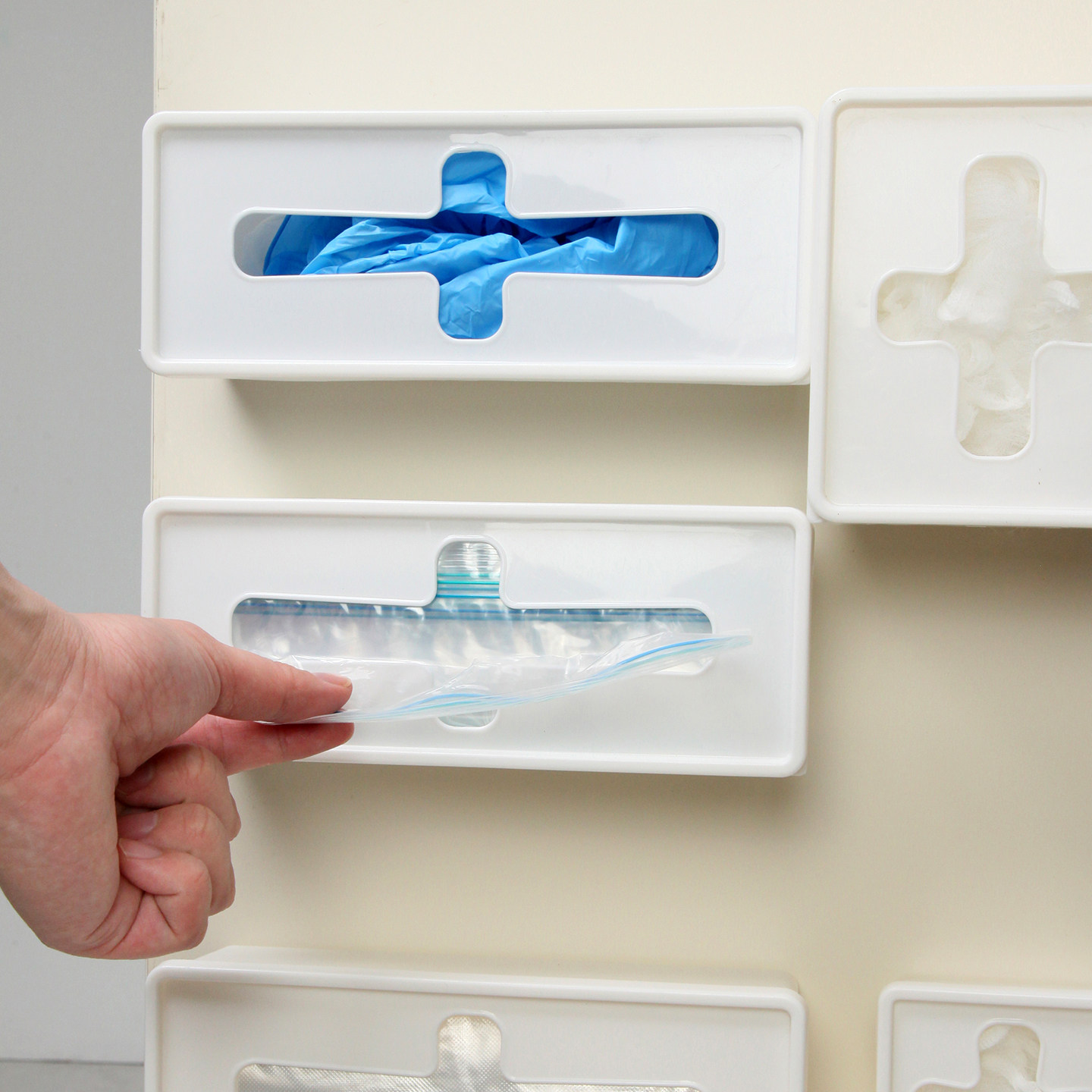 柜门壁挂式收纳盒十字口棉签手套口罩整理盒厨房卫生间杂物分类盒,淘宝优惠券,粉丝福利购,淘宝优惠卷