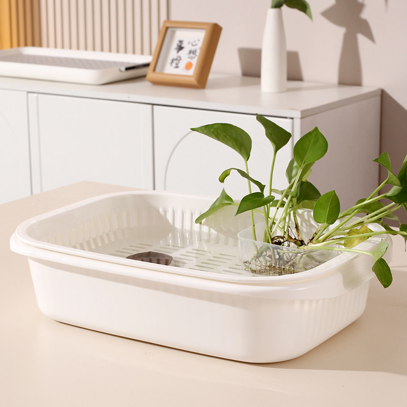 乌龟缸双层底滤龟便分离生态绿植造景缸家用塑料桌面鱼龟饲养盆子,淘宝优惠券,粉丝福利购,淘宝优惠卷