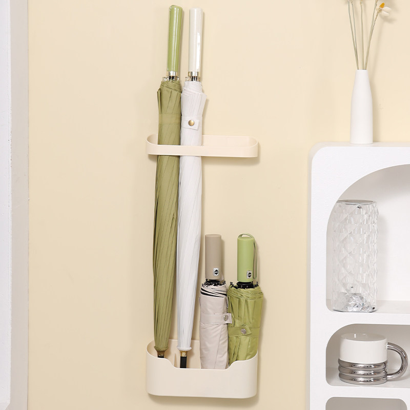 奶油风雨伞收纳架家用门口免打孔壁挂式商用伞架入户门挂放伞挂墙,淘宝优惠券,粉丝福利购,淘宝优惠卷