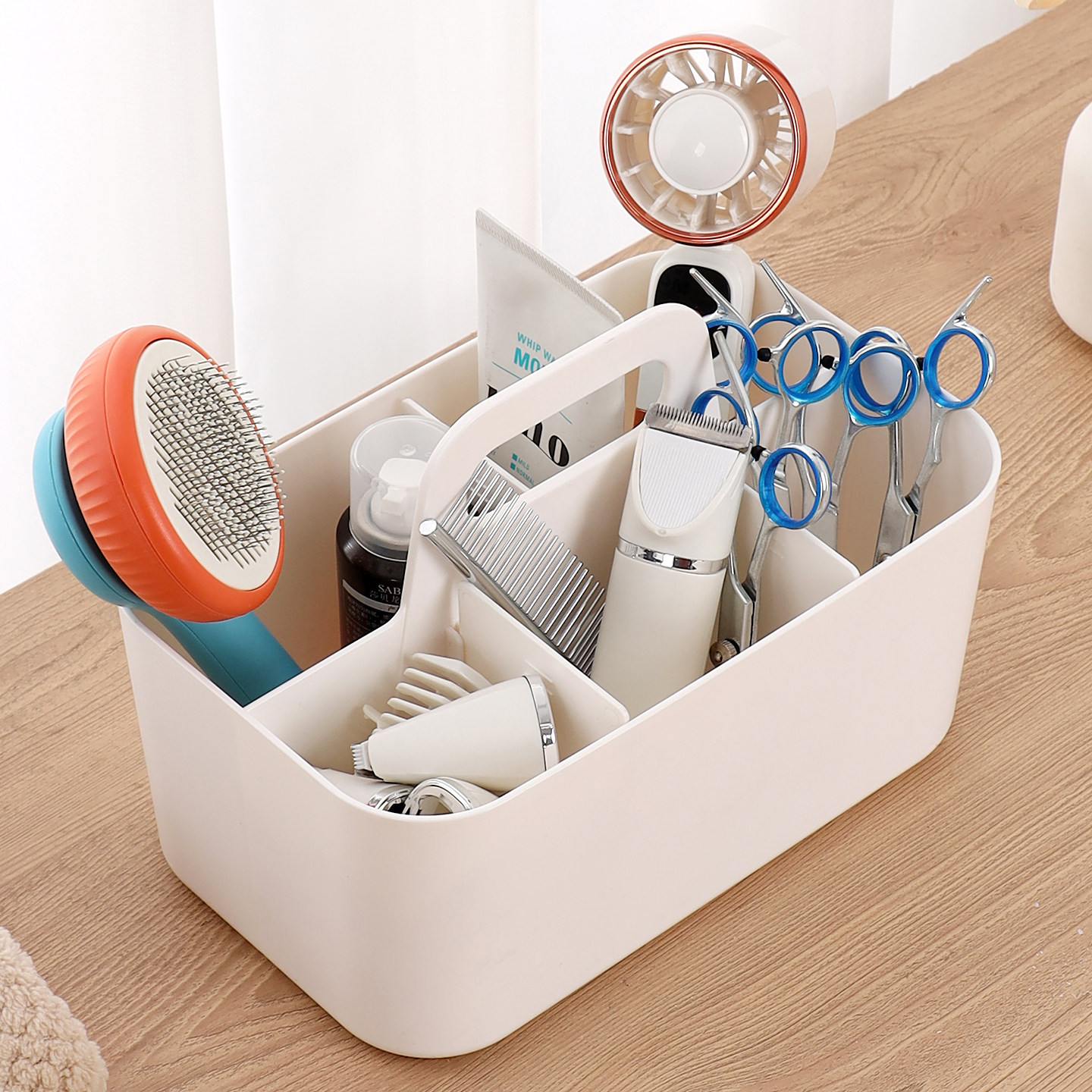 宠物用品收纳箱梳子指甲刀分格便携美容护理箱猫狗洗护用品整理盒,淘宝优惠券,粉丝福利购,淘宝优惠卷