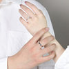 Old silversmith S925 silver ring moissanite couple ring