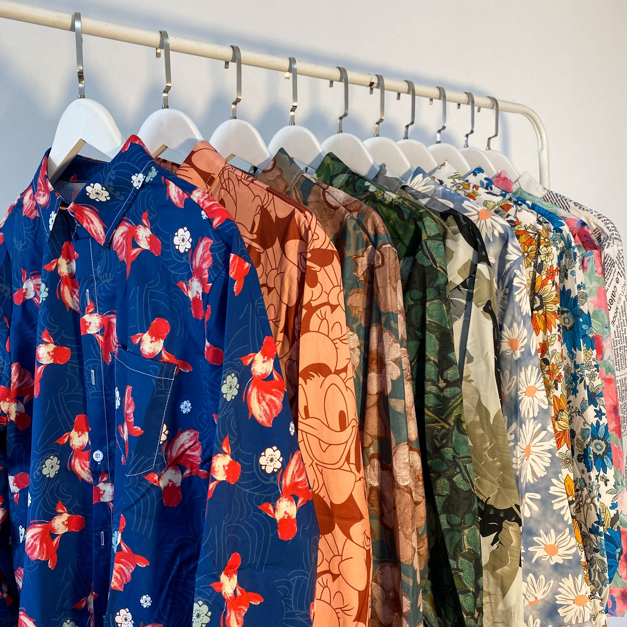 港风vintage油画花衬衫男女复古夏威夷痞帅宽松情侣长袖衬衣外套,淘宝优惠券,粉丝福利购,淘宝优惠卷