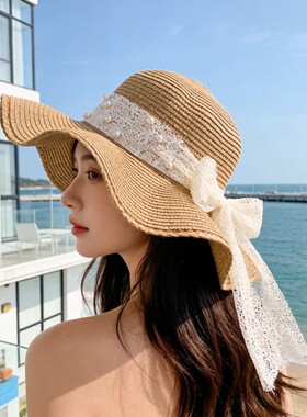 2026新款小雏菊防晒草帽女沙滩