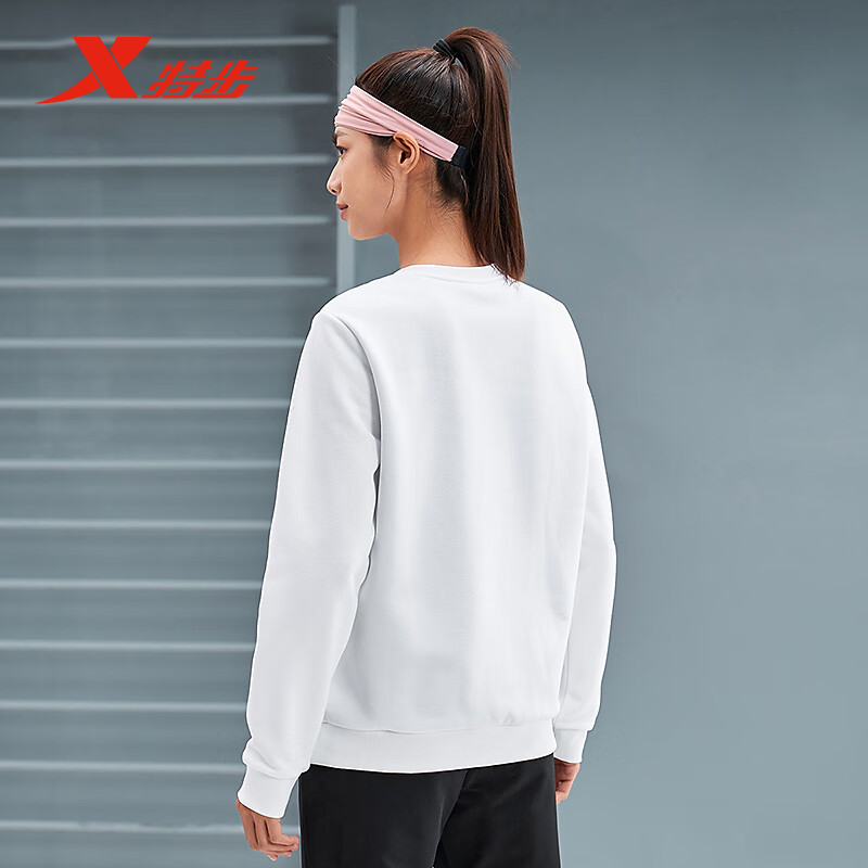 特步套头卫衣女24冬季新款运动休闲加绒保暖套头卫衣976428920116,淘宝优惠券,粉丝福利购,淘宝优惠卷