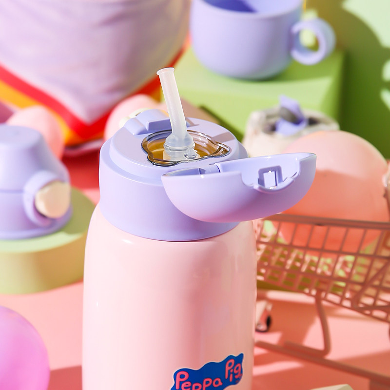 杯具熊熊抱儿童保温杯玩偶佩奇毛绒杯套水壶学生宝宝幼儿园水杯子,淘宝优惠券,粉丝福利购,淘宝优惠卷