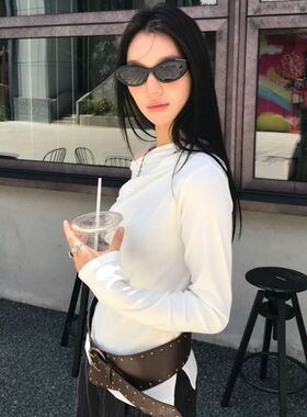 复古棕色宽边腰带女2025新款小众设计感腰链配牛仔裤裙子腰封配饰