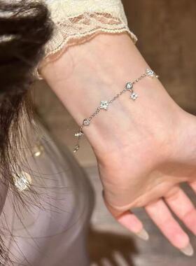 S925镀银四叶草手链女生2025年新款轻奢小众精致设计高级感手