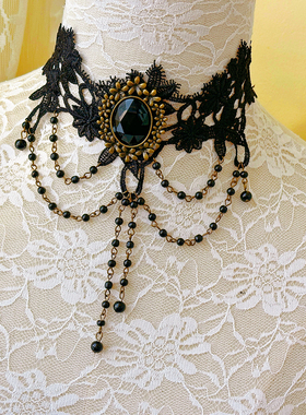 原创choker复古lolita蕾丝项链