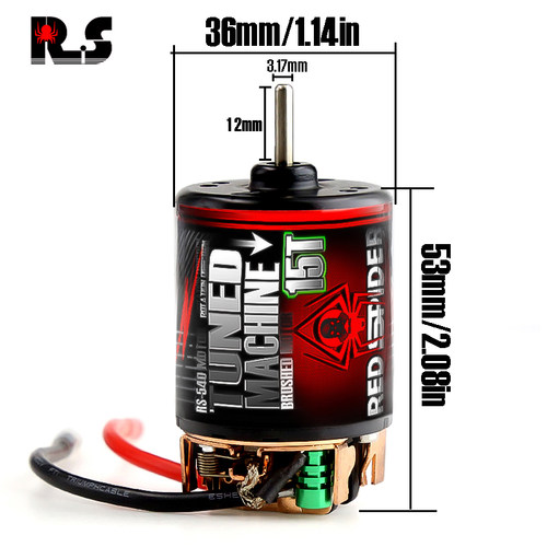 RS 红蜘蛛 1/10仿真攀爬车SCX10 TRX4 540极磁马达有刷电动机 R62 - 图3